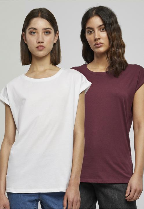 Produktbild Urban Classics Ladies Extended Shoulder Tee 2-Pack - 6524 (XS)