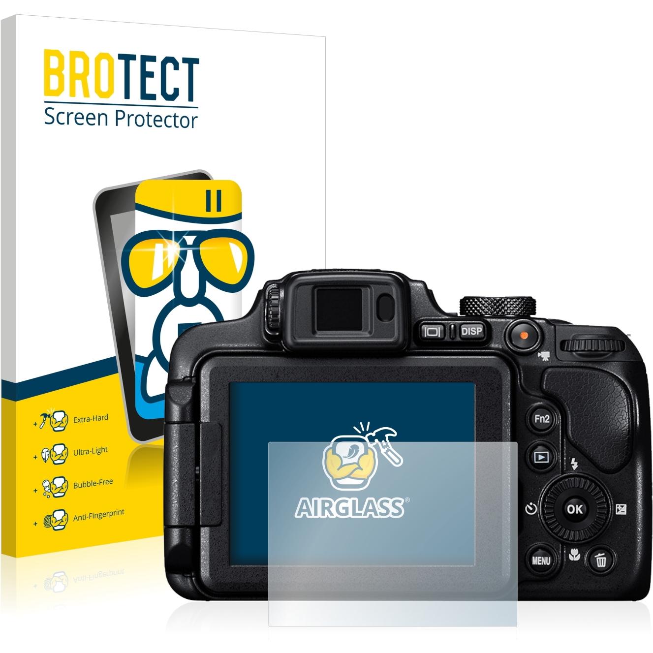 BROTECT AirGlass Panzerglasfolie (Displayschutz, Coolpix B700), Kameraschutz