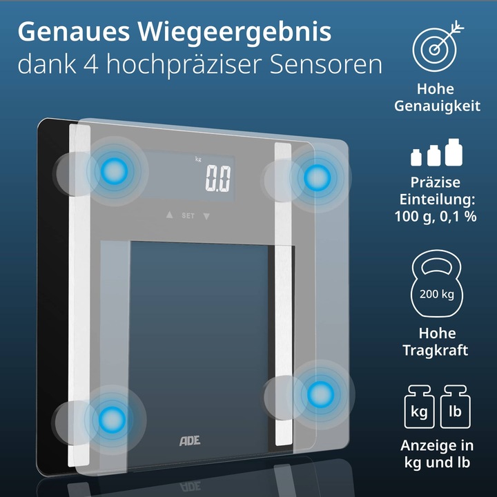 Immagine prodotto ADE Körperanalysewaage Ines (200 kg)