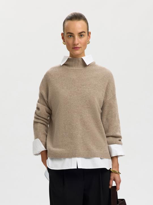 Produktbild Selected Slfcille Ls Knit Lano High Neck Noos (S)