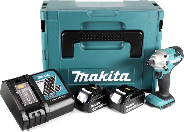 Produktbild Makita DTD 156 RGJ Akku Schlagschrauber 18V 155Nm + 2x Akku 6,0Ah + Ladegerät + Makpac
