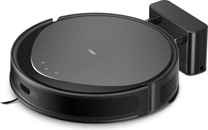 Actual product image TP-Link Tapo RV20 Max, Bagless, Black, Round, Charging, 55 dB, 0.3 L (5300 Pa, Wiping cloth)