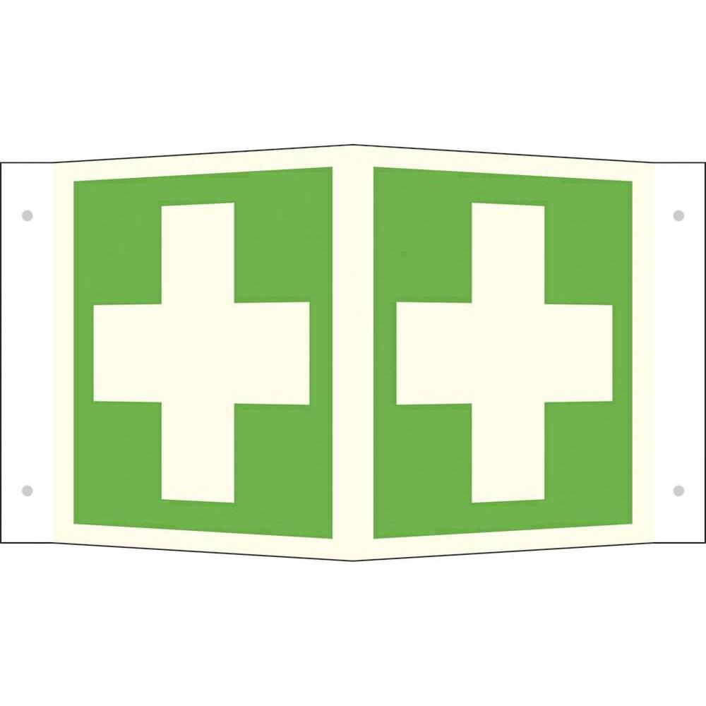 SafetyMarking, Sicherheitskennzeichnung, ErsteHilfeSchild Winkel Erste Hilfe 35x