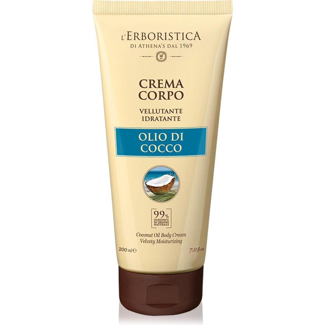 L'Erboristica di Athena's, Bodylotion, ERBORISTICA Coconut Body Cream 200ml (Körpercreme, 200 ml)