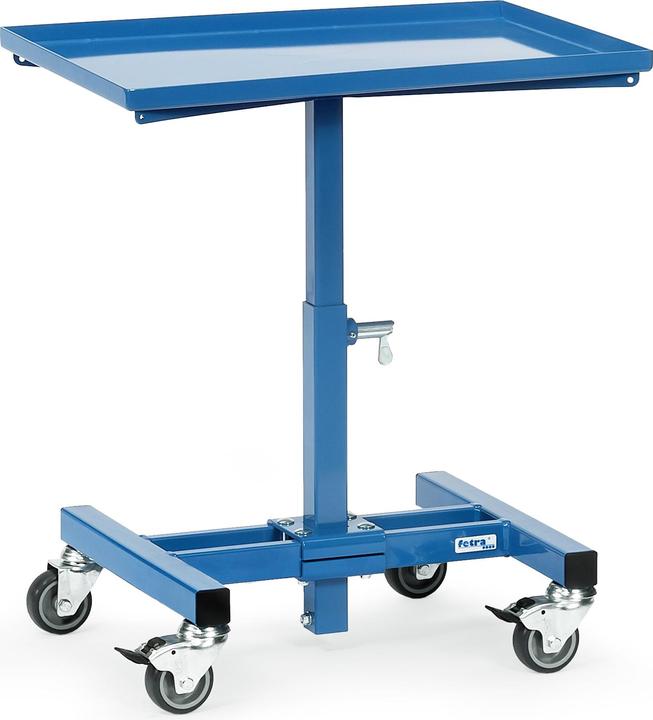 Productafbeelding Fetra Materiaalstandaard laadruimte -L605xB405mm verstelbare hoogte 524-774 mm glanzend blauw, RAL 5007