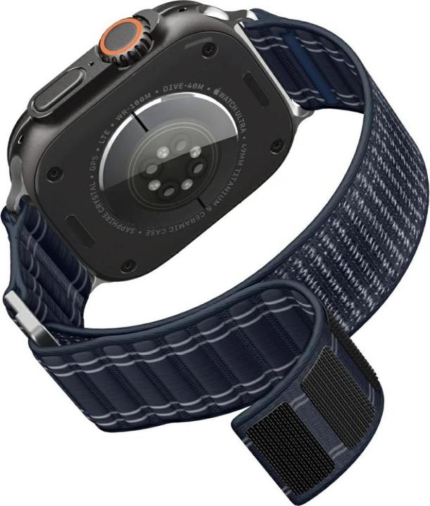 Actual product image Spigen WBF0 Apple Watch (44/45mm) / Watch 10/11 (46mm) / Ultra (49mm) Band Navy (Fabric, Nylon, Plastic)