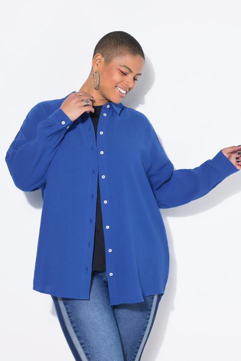 Immagine prodotto Studio Untold Blusa di mussola dal taglio oversize con collo da camicia e maniche lunghe (58)