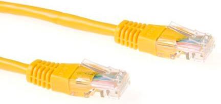 Actual product image Yellow 2 meter U/UTP CAT6 patch cable with RJ45 connectors. Cat6 u/utp yellow 2.00m (U/UTP, CAT6, 2 m)