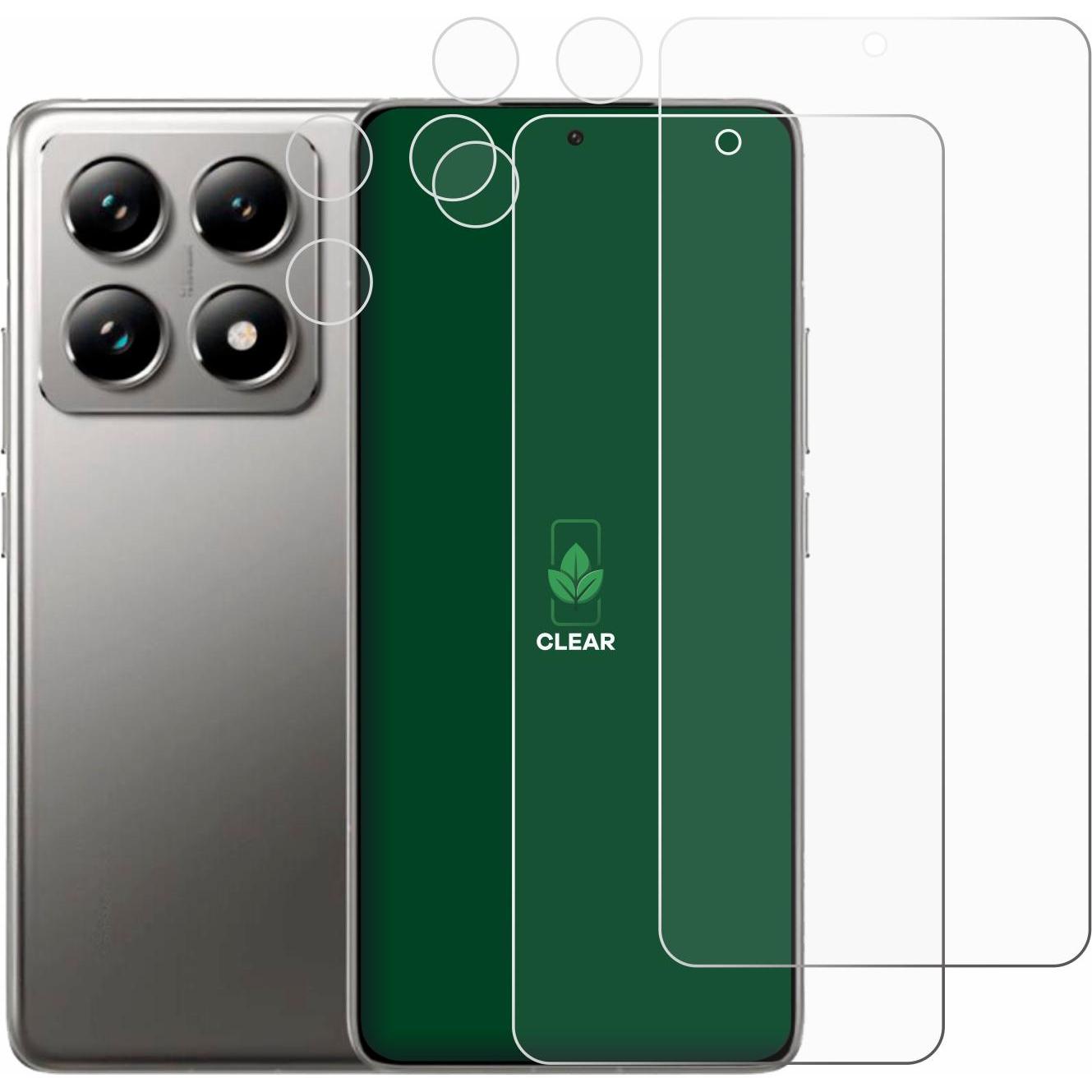 Thumbnail - ScreenLeaf Schutzfolie nachhaltiger Displayschutz Displayschutzfolie Folie Klar Transparent (2 Stück, Xiaomi 14T Pro), S...