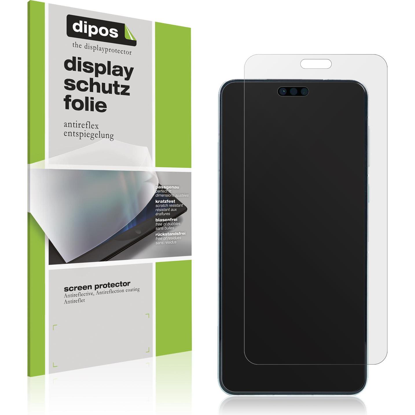 Dipos Displayschutzfolie Antireflex (4 Stück, Huawei Mate 60 Pro), Smartphone Schutzfolie, Transparent