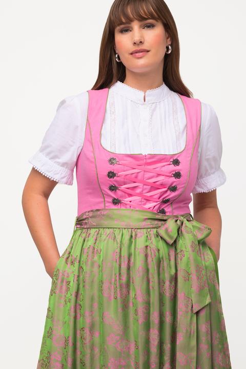 Produktbild Ulla Popken Dirndl, Schnürung, Carree-Ausschnitt, ärmellos (52)
