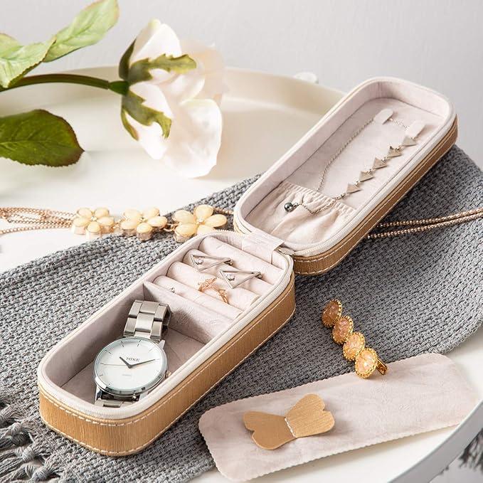 Image du produit Only-Bags.Store Travel Jewelry Box, Portable Jewelry Case, PU Jewelry Box, Small Jewelry Container, Jewelry Boxes