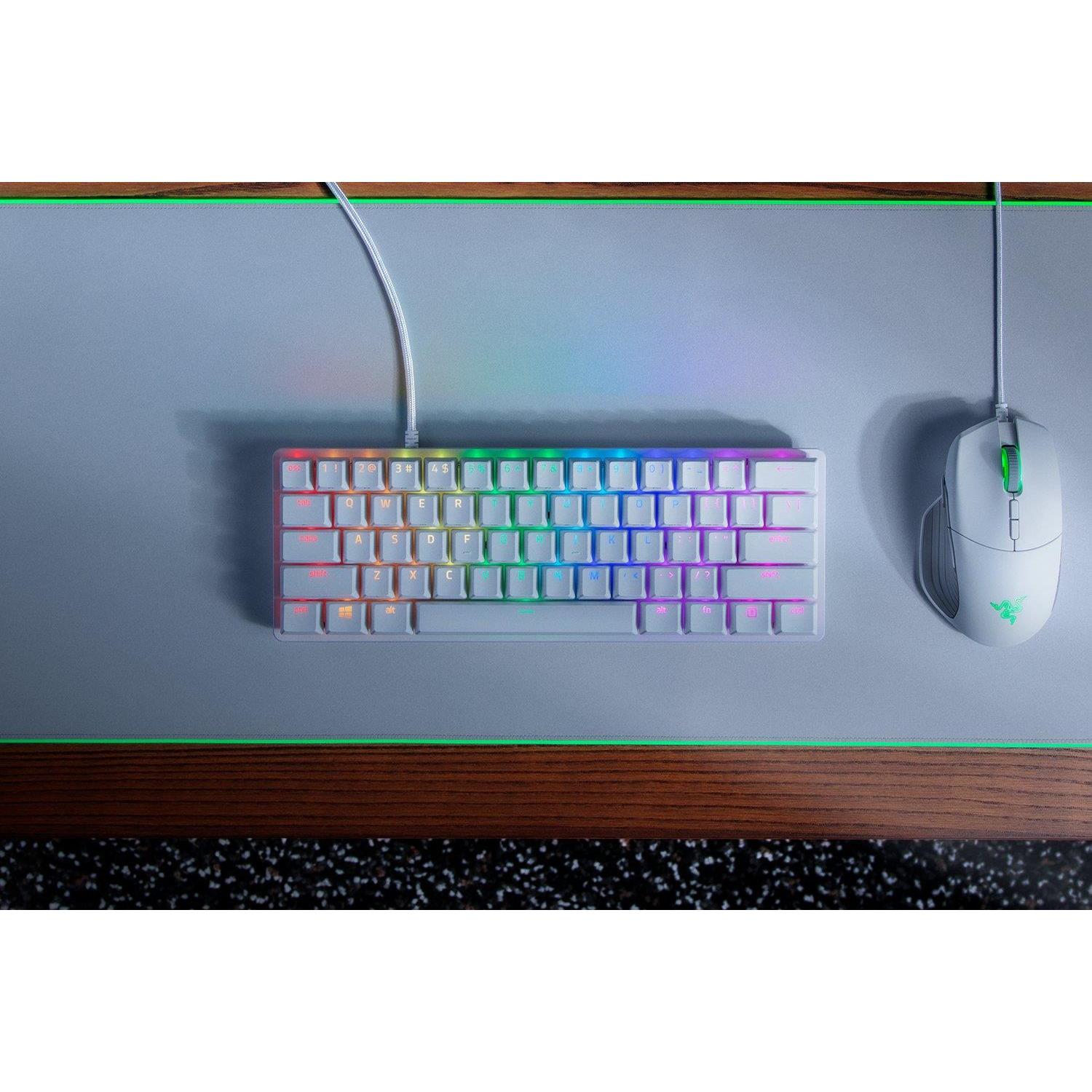 Razer Huntsman Mini (DE, Kabelgebunden, Kabellos), Tastatur, Weiss