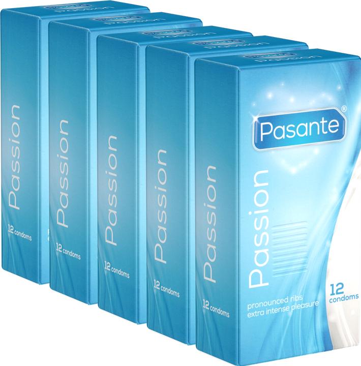 Produktbild Pasante Passion» (Vorteilspack!) 5x12 gerillte Kondome für einen besonders intensiven Orgasmus (60 Stk.)