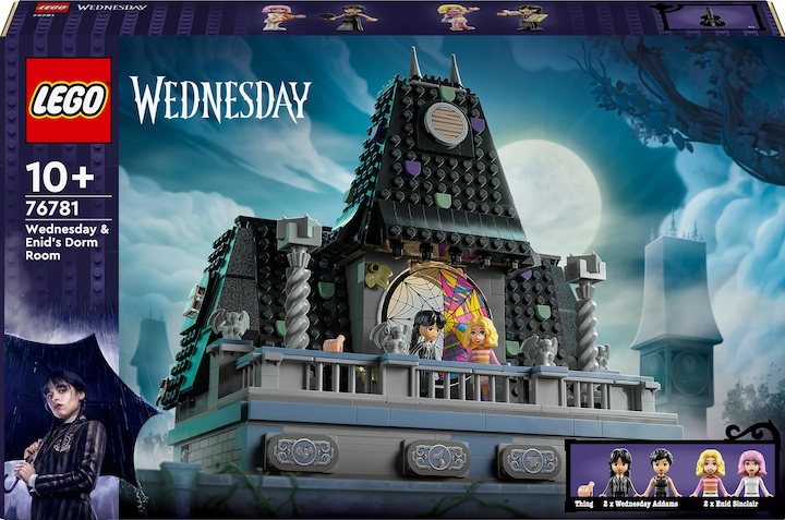 Image du produit LEGO Wednesdays und Enids Zimmer im Studentenwohnheim (76781, LEGO Wednesday, LEGO difficiles à trouver)