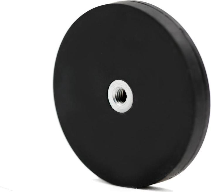Actual product image Supermagnete Magnet system round rubber-coated with internal thread (2x)