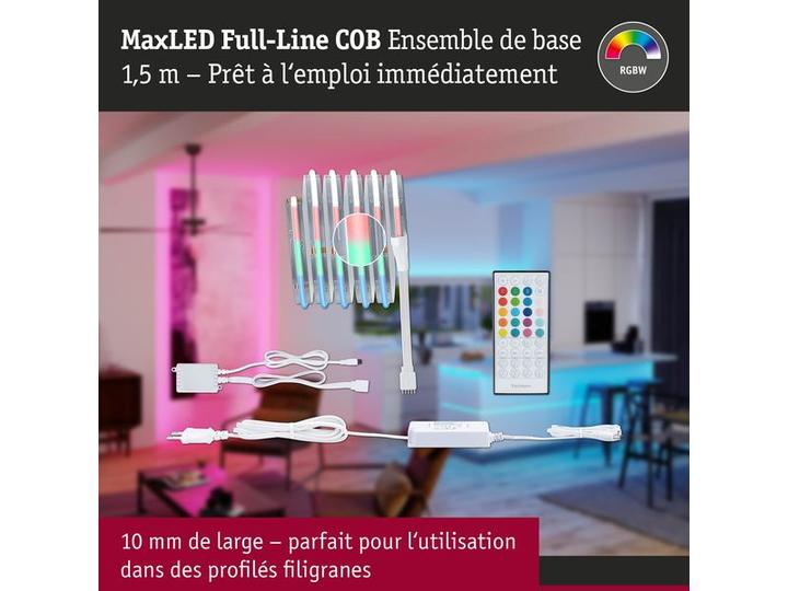 Produktbild Paulmann MaxLED 500 Stripe Set (Mehrfarbig, RGBW, Tageslicht, Warmweiss, Weiss, 150 cm, Indoor)
