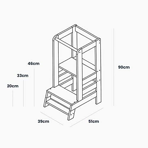 Immagine prodotto Activity Board Torre di apprendimento per bambini - Torre di apprendimento regolabile per bambini in legno
