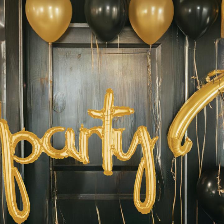 Immagine prodotto Amscan set di palloncini in foil per feste con ghirlanda oro (1 x)