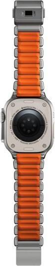 Productafbeelding Nomad Spartan Band Natural Titanium Ultra Orange 49mm (FKM, Titanium, Titanium)