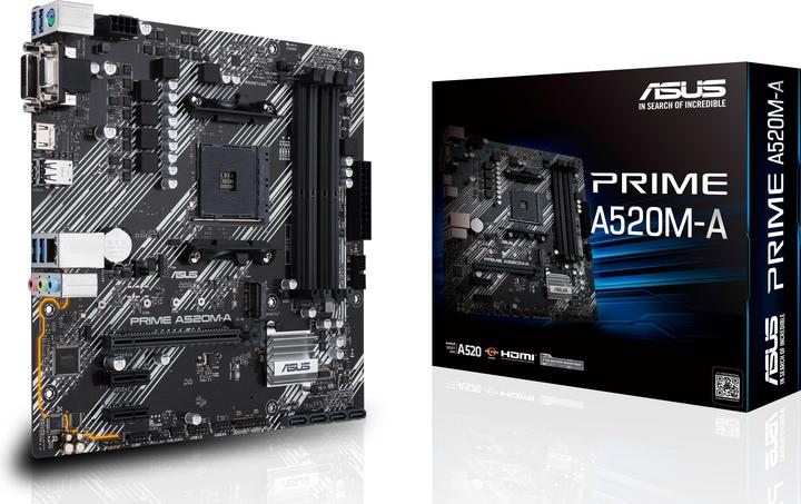 Produktbild ASUS PRIME A520M-A II/CSM (AM4, AMD A520, mATX)
