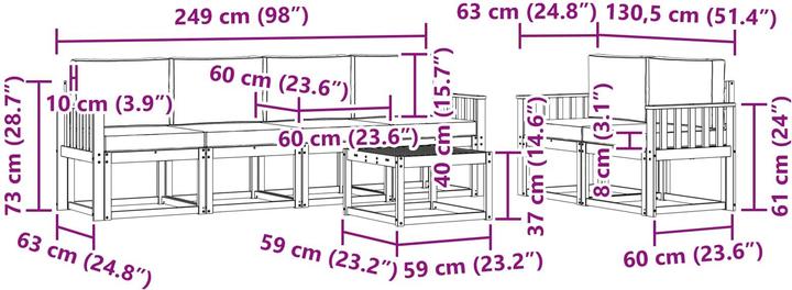 Produktbild vidaXL Outdoor-Sofagarnitur