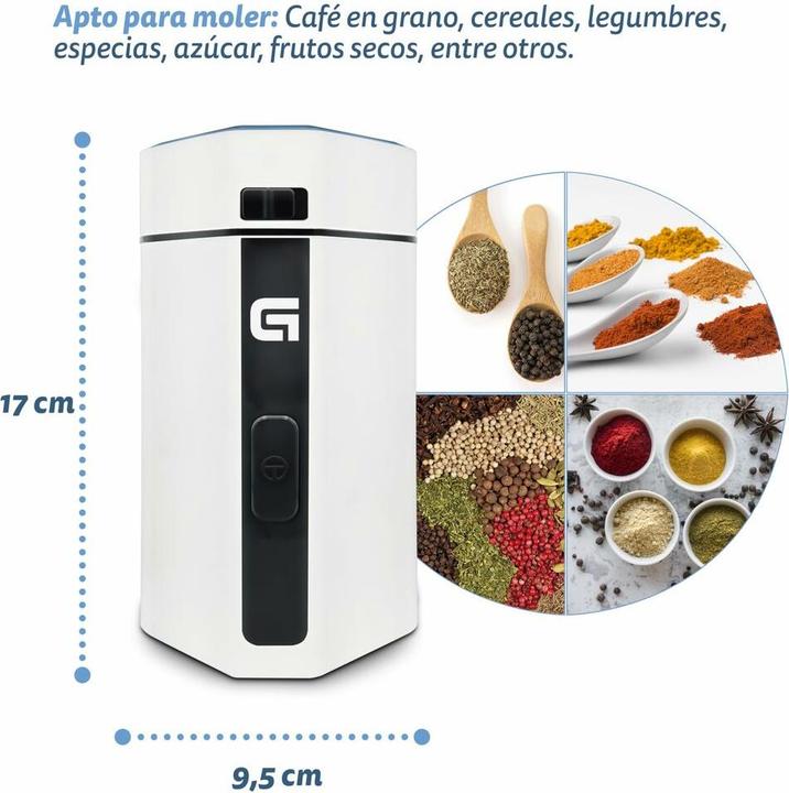 Actual product image Grunkel Electric grinder white 120 W 50 g