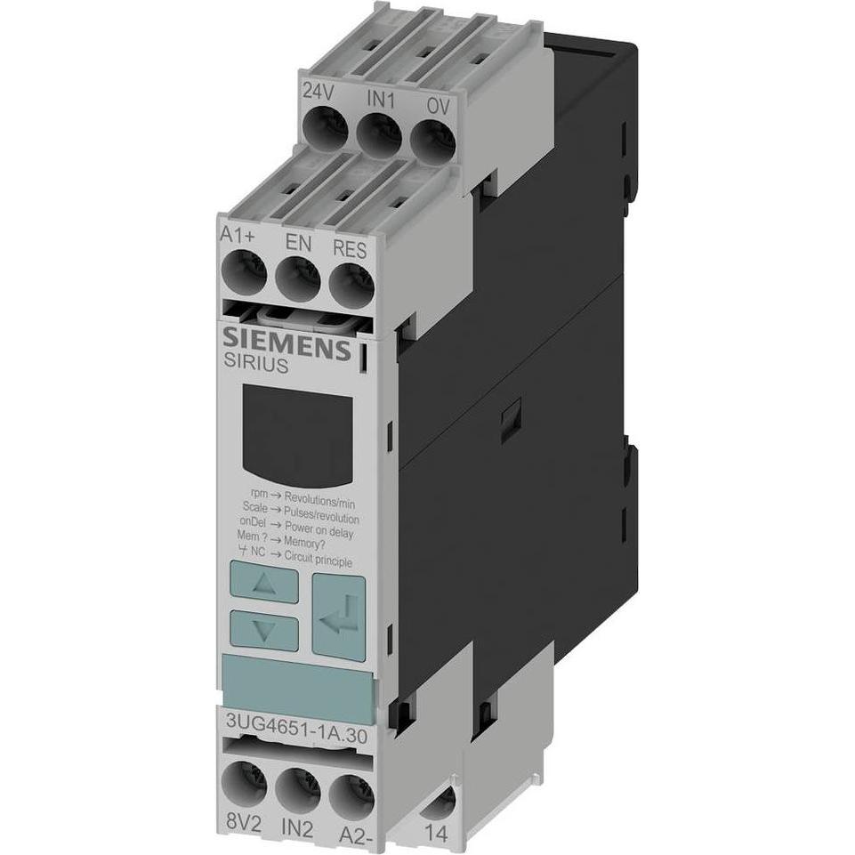 Siemens Relè di sorveglianza SIRIUS 3UG4 3UG4651-1AW30 Relè di sorveglianza per sotto- e sovra-velocità, Relais