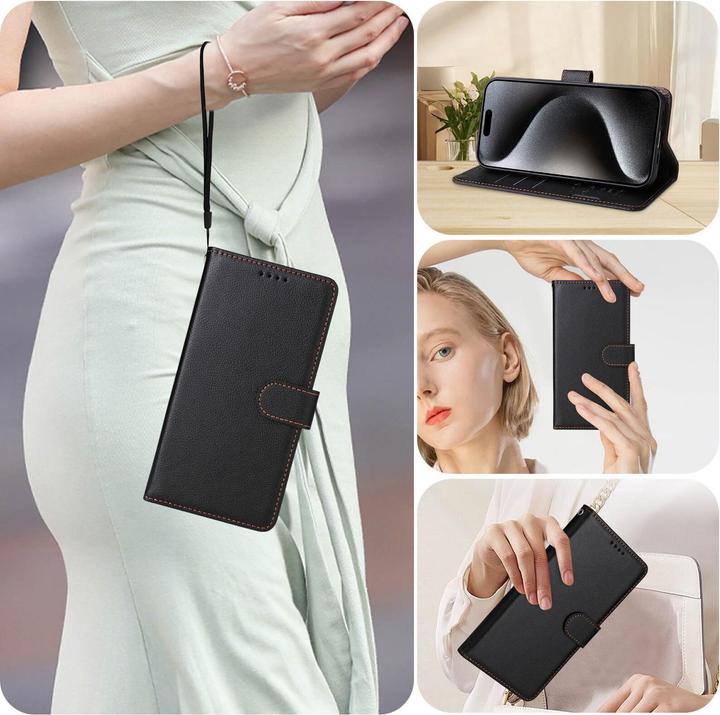 Actual product image Cover-Discount Galaxy S25 FE - Lederoptik-Hülle mit strukturierter Oberfläche (Samsung Galaxy S25 FE)