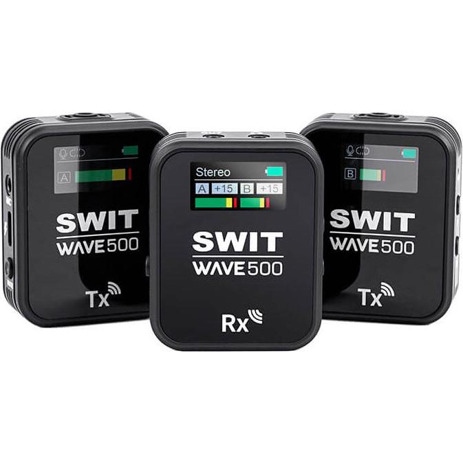 Swit WAVE500 Microfono wireless 2.4G con schermo, 1Tx+2Rx, Microfono