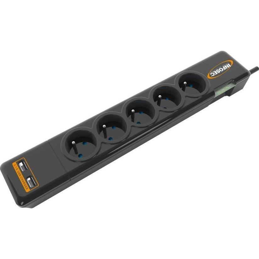 Infosec S5 USB Neo (5x, CEE 7/3, 1.50 m) (61298N1)