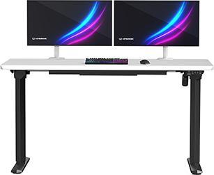 Actual product image Ultradesk Gaming-Tisch QUEST, 140x70cm, 72-120cm, schwarz-weiss