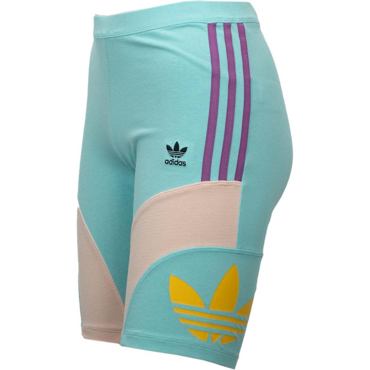Thumbnail - adidas, Damen, Sporthose, Cycling Short Hot Pant Damen Hose Radhose Sport Türkis FN2906 36 / S (36), Blau, 36