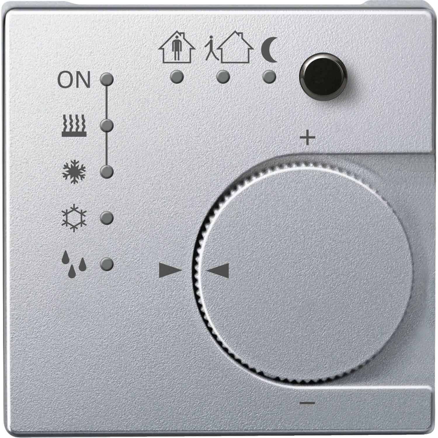 Merten KNX Raumtemperaturregler UP/PI m. 616860, Thermostat, Silber