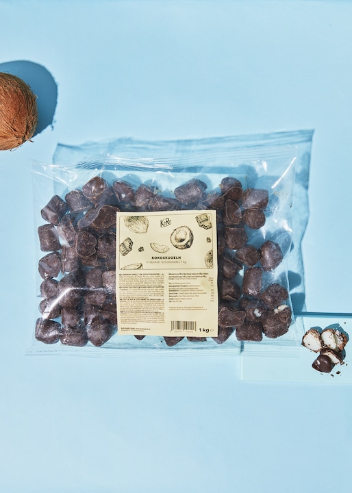 Image du produit KoRo Moelle de noix de coco enrobée de couverture noire (1000 g)