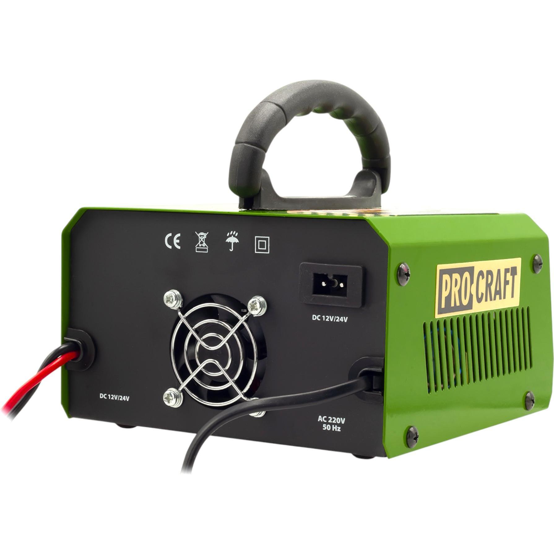 Procraft, Batteria + Caricatore, PZ22M Ladegerät 12/24 V Ladespannung 20/15 A Ladestrom für Autobatterien (12 V)