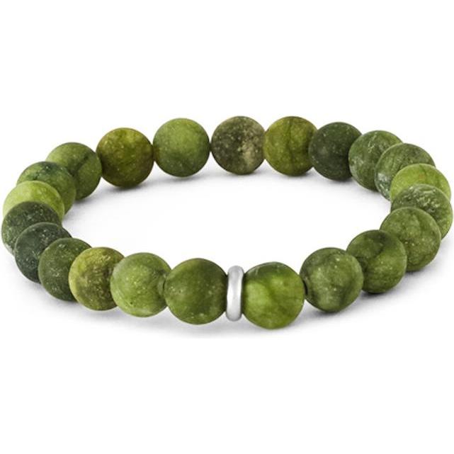 Agato, Bracciale, - Jadeite bead bracelet MINK134/17