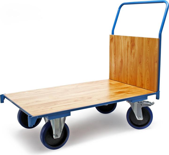 Wiltec Plattformwagen 600kg 100x60mm Transportwagen Transportkarre Gummireifen (600 kg)