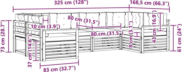 Produktbild vidaXL Outdoor-Sofa