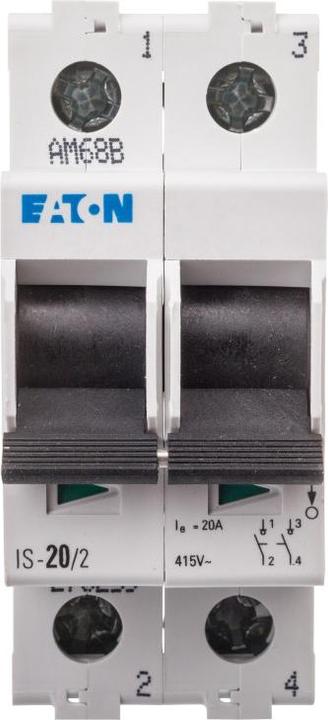 Actual product image Eaton Main switch gray 2 pole 20 A