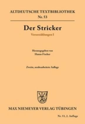 Produktbild Verserzählungen I (Deutsch, Der Stricker, 1967)