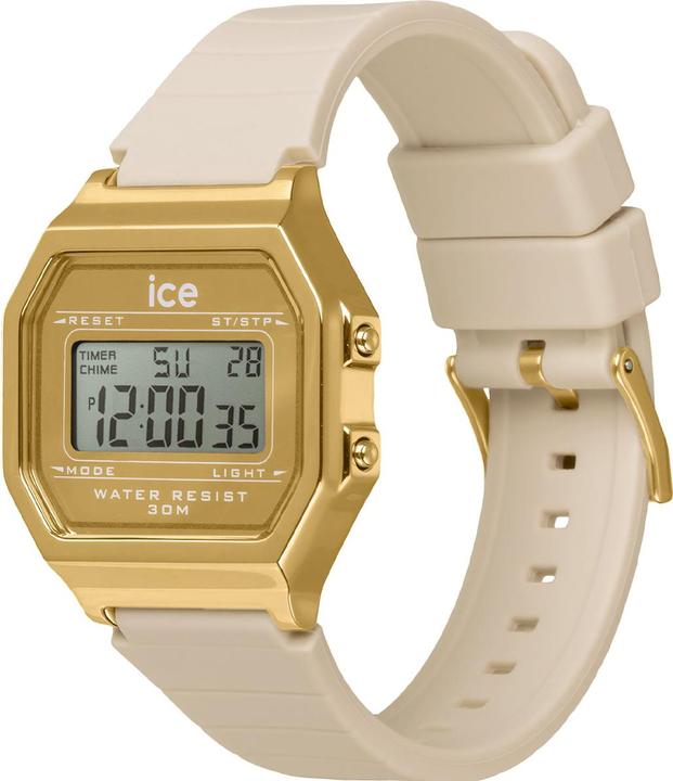Actual product image ICE Watch ICE-Watch ICE digit retro - Metal gold mirror - Almond skin - Small wristwatch (32 mm)