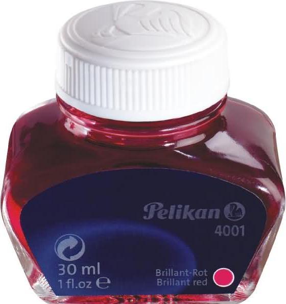 Actual product image Pelikan Ink glass 4001 (1 Piece, Red)