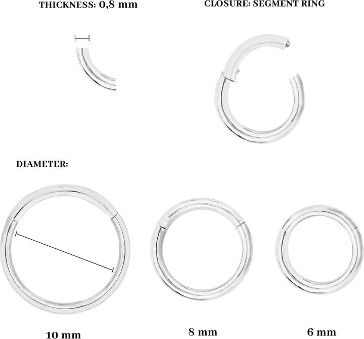 Immagine prodotto Luamaya Basic Click Ring - Baby (Acciaio chirurgico 316L)