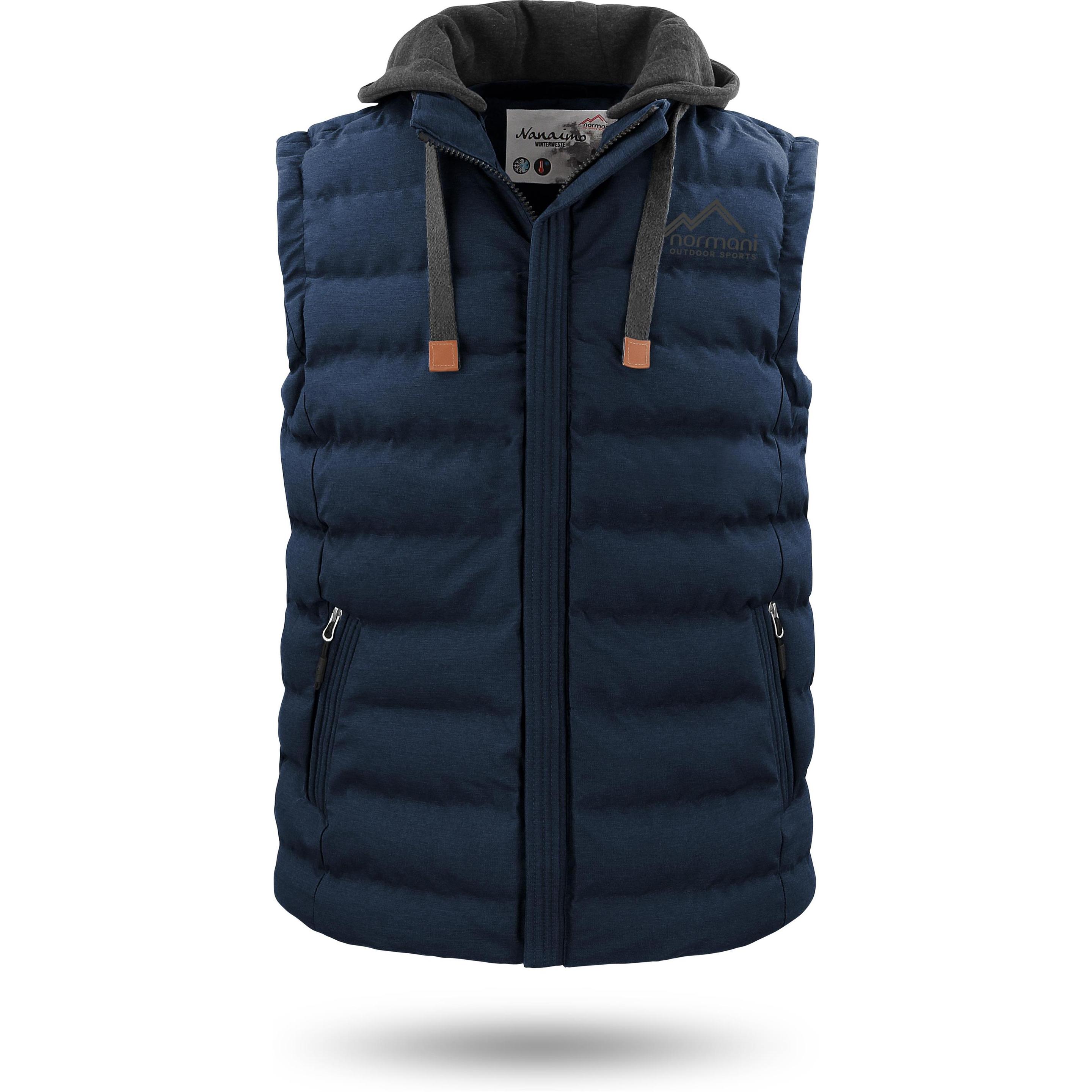 Normani, Herren, Weste, Herren Winter-Steppweste Nanaimo - 1557, Blau, (M)