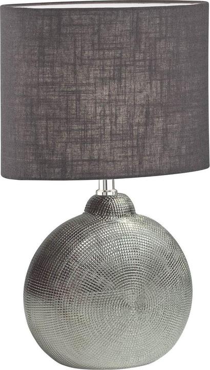 Actual product image Fischer & Honsel Honsel Foro table lamp E14 fabric shade anthracite linen, white silver 50557 (E14)