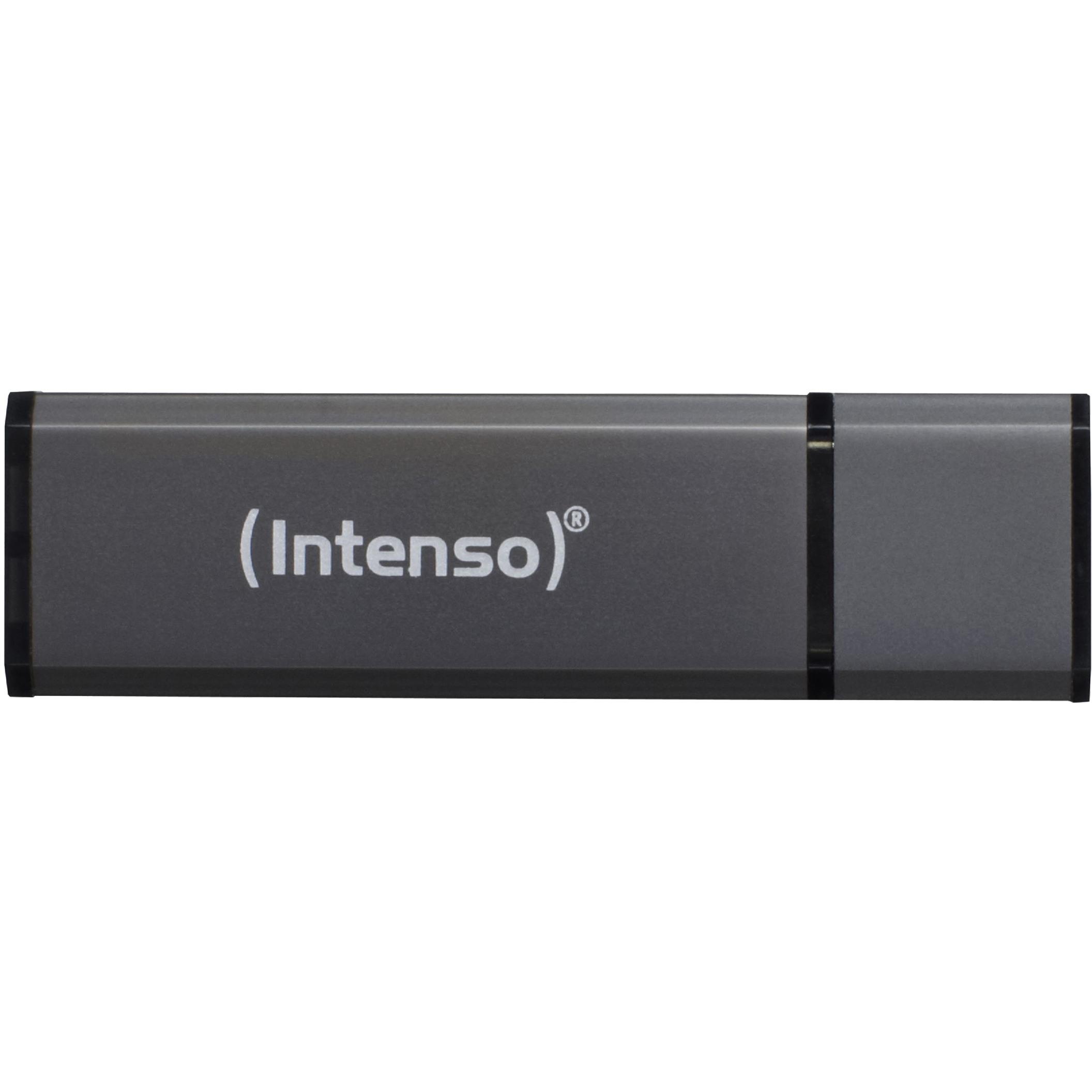 Intenso AluLine (16 GB, USB-A, USB 2.0), USB Stick, Schwarz