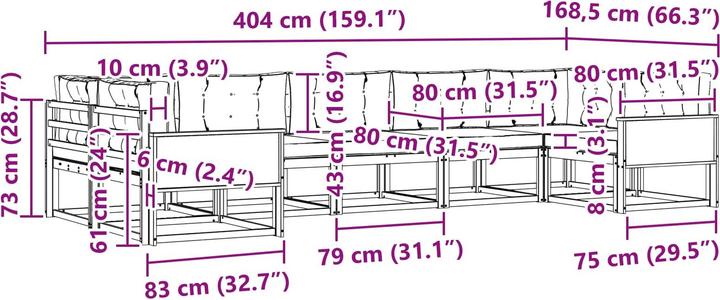 Produktbild vidaXL Outdoor-Sofagarnitur
