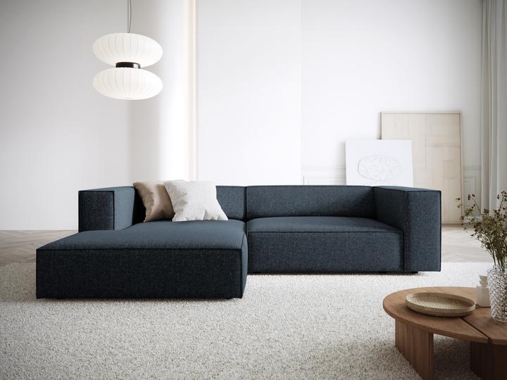 Actual product image Cosmopolitan Design Left Corner Sofa, "Arendal", 3 Seats, Royal Blue, 224x166x70 Made in Europe (Corner sofa)
