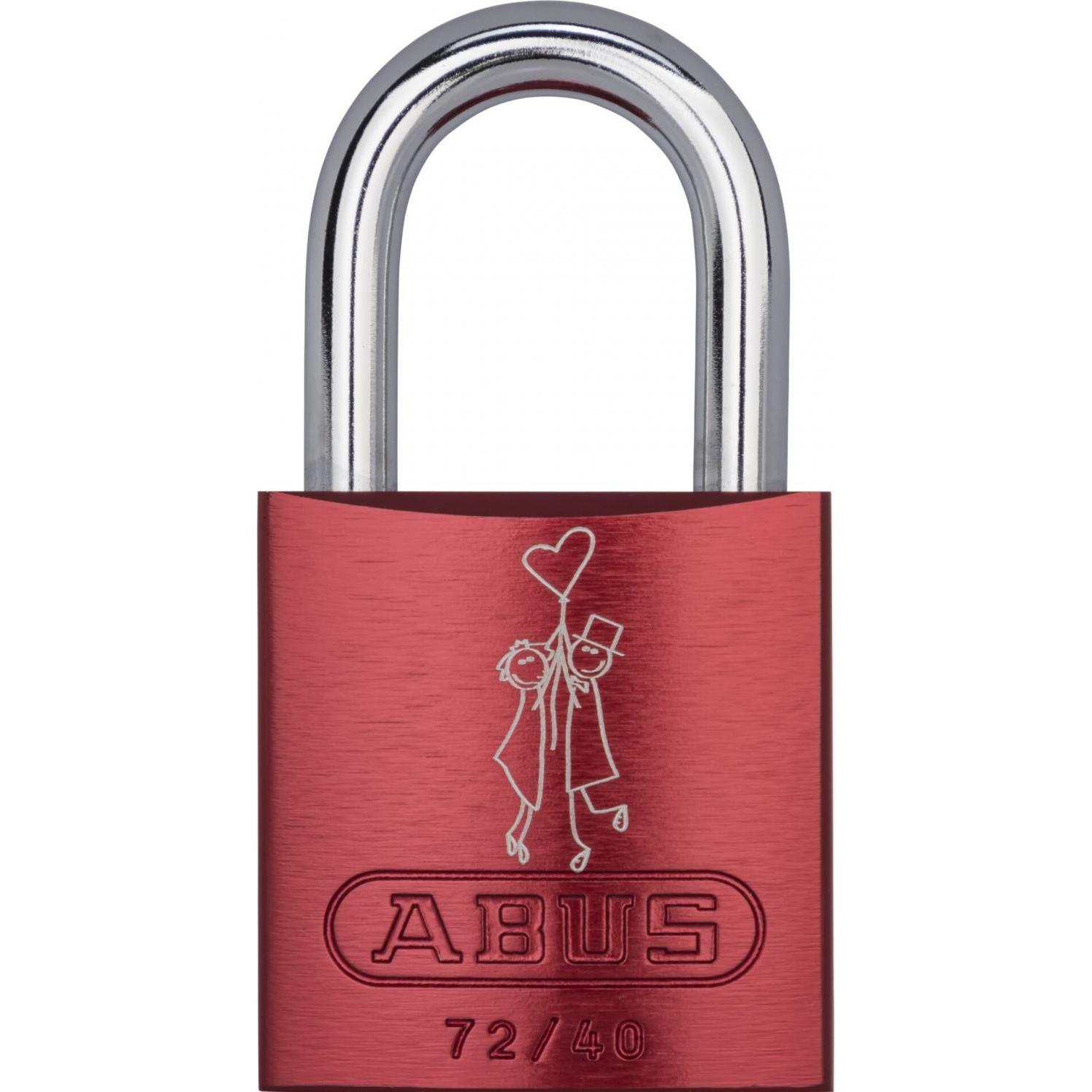 Abus, Vorhängeschloss, 72/40 red Love Lock 1 Lock-Tag